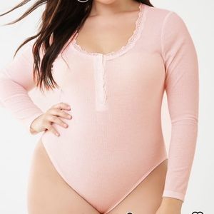 NWT pink ribbed bodysuit